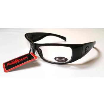 Eye Ride Choppers Wrap Black/Clear Lens Mens Sunglasses