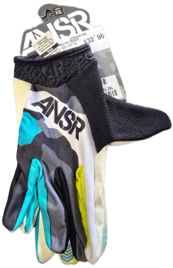 Answer Mens Elite LTD Motocross Gloves - Black/Teal - X-Large