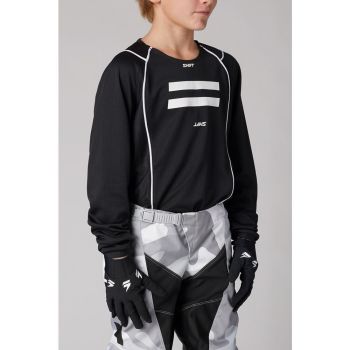 Shift Youth White Label GI Fro MX Motocross Jersey - Black - Youth X-Large