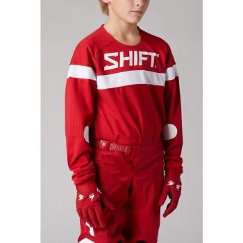 Shift Youth White Label Haut MX Motocross Jersey - Red - Youth X-Large