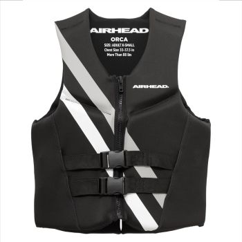Airhead Mens Orca Neoprene Kwik-Dry Neolite Life Jacket - Black/White - X-Small