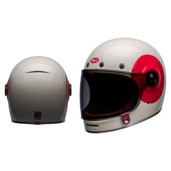 Bell Mens Bullitt TT Gloss Vintage White/Oxblood Motorcycle Helmet-Small