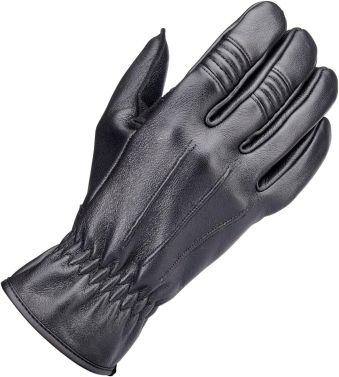 Biltwell Mens Work Leather Motorcycle Gloves - Black - Large