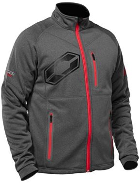 Castle Fusion SE Mens Mid-Layer Fleece Jacket - Gray/Red - Small