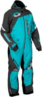 Castle X Mens Freedom Snowmobile Monosuit - Turquoise/Charcoal/Silver - 3XL