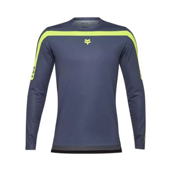 Fox Racing Mens Flexair Aviation Long Sleeve Jersey - Graphite Gray - Small
