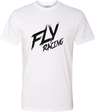 FLY Racing Mens Casual Short Sleeve Brawl T-Shirt - White - 2X-Large