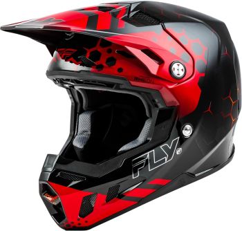 Fly Racing Mens Formula CC Tektonic Motocross Helmet - Black/Red/Orange - Medium