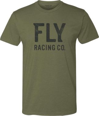 Fly Racing Mens Gauge Casual Short Sleeve T-Shirt - Olive - Small