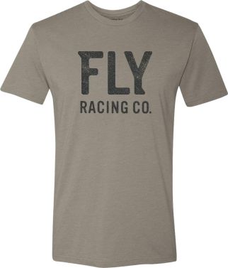 Fly Racing Mens Gauge Casual Short Sleeve T-Shirt - Warm Grey - Small
