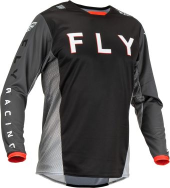 Fly Racing Mens Kinetic Kore Racewear MX Motocross Jersey - Black/Grey - Medium