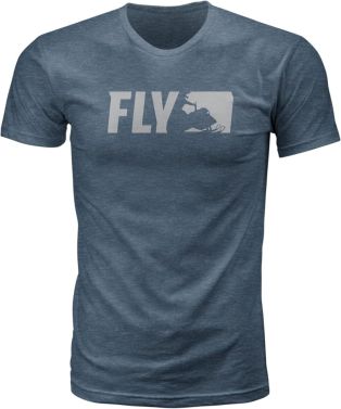 Fly Racing Mens Casual Short Sleeve Fly Primary T-Shirt - Indigo - 3X-Large