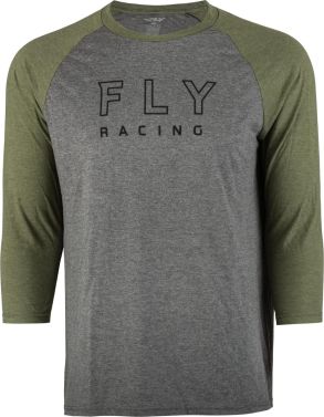 Fly Racing Mens Renegade Casual 3/4 Sleeve T-Shirt -Heather Tan/Olive -2X-Large