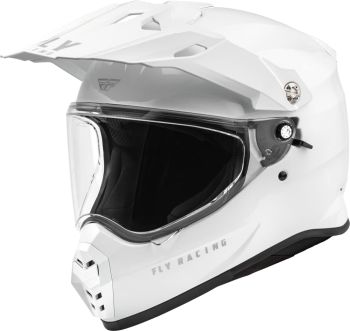 Fly Racing Mens Trekker Solid Street Motorcycle Helmet - White - 2X-Large