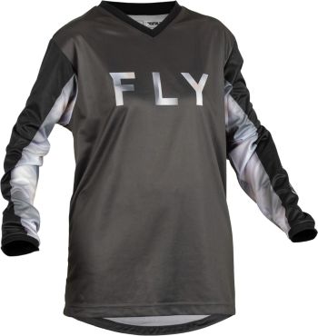Fly Racing Womens F-16 MX OffRoad Motocross Jersey - Black/Grey - 2X-Large