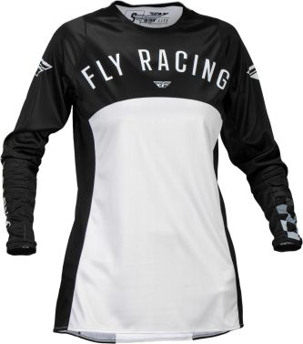 Fly Racing Womens Lite MX OffRoad Motocross Jersey - Black/Light Grey - 2X-Large