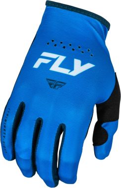 Fly Racing Youth Lite MX OffRoad Motocross Gloves - Blue/White - Youth Medium