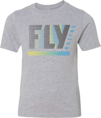 Fly Racing Youth Casual Short Sleeve Flex T-Shirt - Light Grey - Youth Large