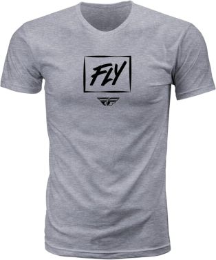 Fly Racing Mens Casual Short Sleeve Fly Zoom T-Shirt - Grey - X-Large