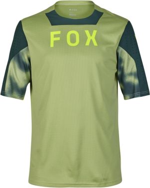 Fox Racing Mens Defend Taunt Short Sleeve MTB Jersey - Pale Green - Medium