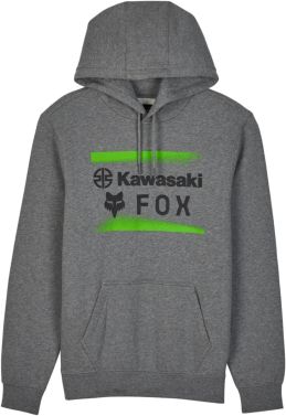 Fox Racing Mens Kawasaki Pullover Fleece Hoodie - Heather Graphite - X-Large