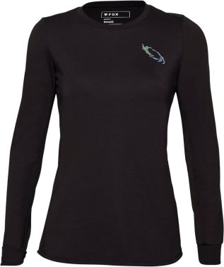 Fox Racing Womens Ranger Long Sleeve MTB Cycling Jersey - Black Lunar - Large