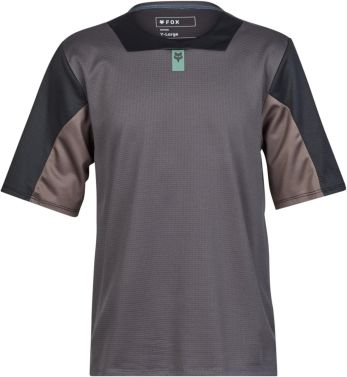 Fox Racing Youth Defend Short Sleeve MTB Jersey - Graphite - Youth Medium