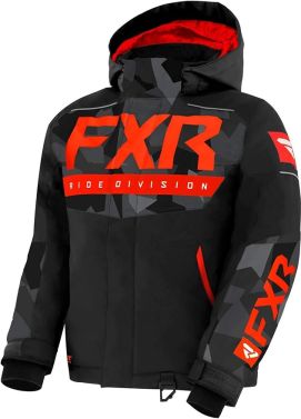 FXR Racing Toddler Helium Snowmobile Jacket - Black/Char Camo/Nuke - Toddler 2