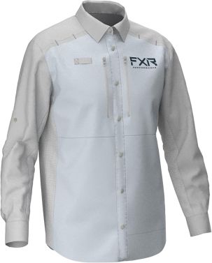 FXR Mens Cast Performance UPF Tech Longsleeve Shirt - Ice/Grey - 3X-Large