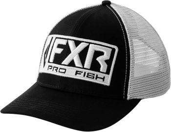 FXR Youth Casual Pro Fish Snapback Hat - Black/Bone - Youth