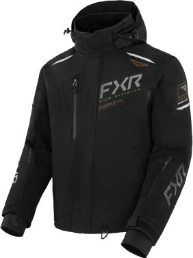 FXR Racing Mens Renegade FX 2-in-1 Snowmobile Jacket - Black/Bronze - 2X-Large