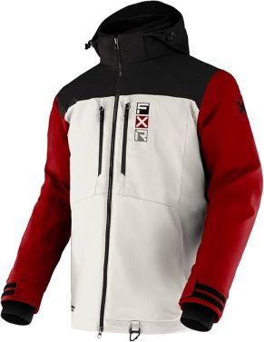 FXR Racing Mens Ridge 2-in-1 Winter Snowmobile Jacket - Bone/Black/Rust - Medium