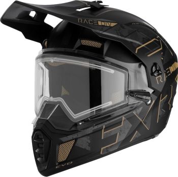 FXR Mens Clutch X Evo Electric Shield Snowmobile Helmet -Stealth Canvas -X-Small