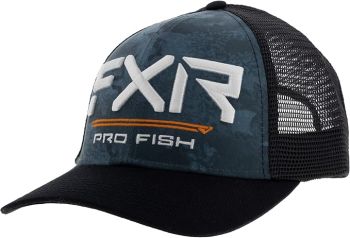 FXR Racing Youth Unisex Pro Fish Casual Snapback Hat - Blue/Camo/Hi-Vis - Youth