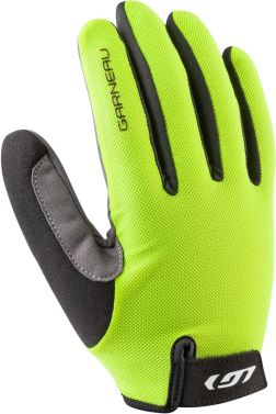 Garneau Mens Calory Full Finger MTB Cycling Gloves - Bright Yellow - Small