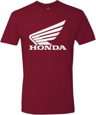 Honda Apparel Mens Casual Short Sleeve Goldwing T-Shirt - Red - Small