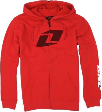  One Industries Men's Icon Full Zip Fleece Hoodie - Red - Small 