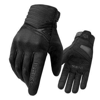 Inbike Breathable Shockproof Mesh Motorcycle Gloves - Black - Medium
