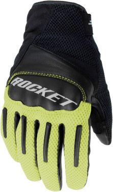 Joe Rocket Mens Optic Street Motorcycle Gloves - Black/Hi Vis - Medium
