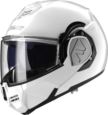 LS2 Adult Advant Modular Street Motorcycle Helmet - Gloss White - X-Small