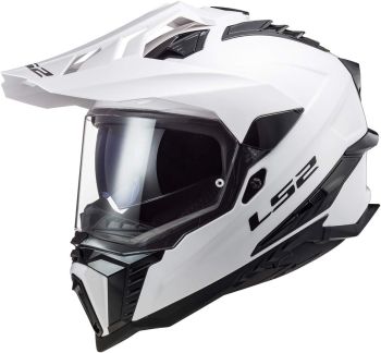 LS2 Adult Explorer Solid Street Motorcycle Helmet - Gloss White - X-Small