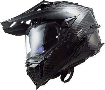 LS2 Adult Explorer Carbon Solid Motorcycle Helmet - Matte Carbon - X-Small