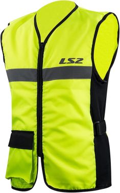 LS2 Adult Unisex Waterproof Rain Vest - Hi-Vis - X-Large