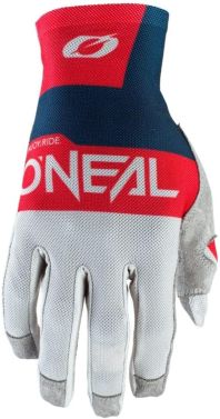 O'Neal Mens E21 Airwear MX Motocross Gloves - Gray/Blue/Red - 2X-Large (12)