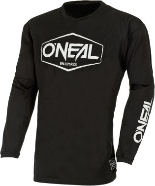 O'Neal Mens Element Hexx Cotton MX Motocross Jersey - Black/White - Small