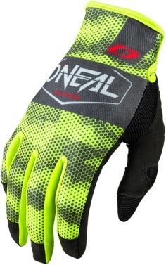O'Neal Mens Mayhem Covert MX Motocross Gloves -Charcoal/Neon Yellow -Medium (9)