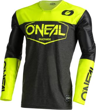 O'Neal Youth Mayhem Hexx MX Motocross Jersey - Black/Yellow - Youth X-Large
