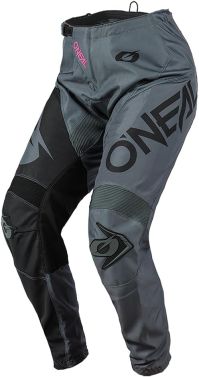 O'Neal Womens MX OffRoad Motocross Pants - Gray/Pink - Size 3/4