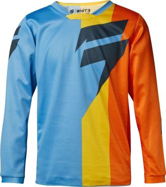 Shift Youth White Label Tarmac MX Motocross Jersey - Orange/Blue - Youth X-Large