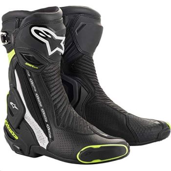 Alpinestars SMX Plus Vented Boots - Black/White/Yellow - US 6.5 / EU 40